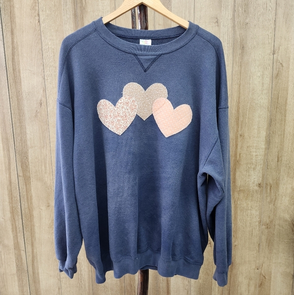 Heart Patchwork Crewneck Sweater - Picture 2 of 7